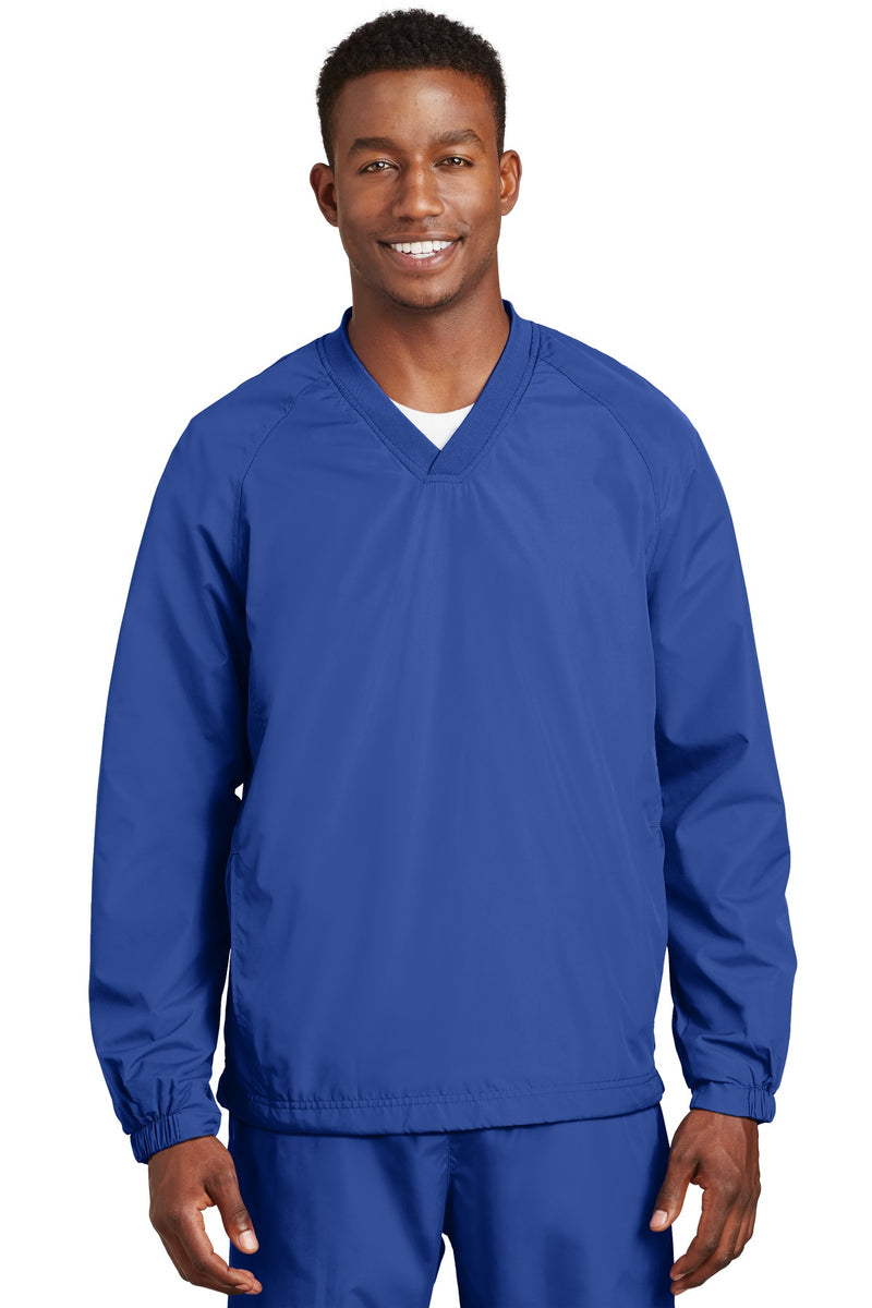 Load image into Gallery viewer, Sport-Tek V-Neck Raglan Wind Shirt. JST72
