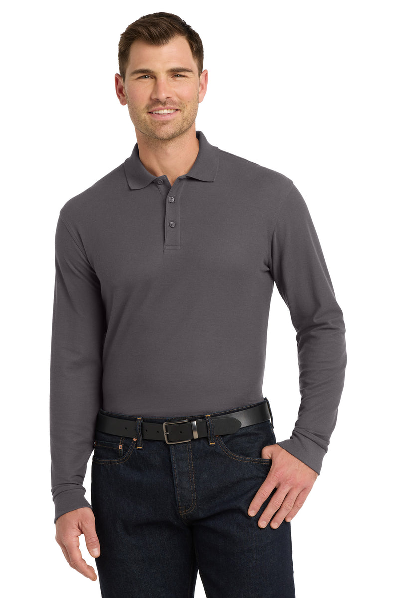 Load image into Gallery viewer, Port Authority Long Sleeve Core Classic Pique Polo. K100LS
