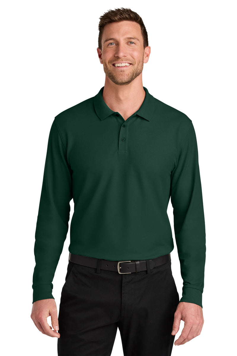 Load image into Gallery viewer, Port Authority Wearever Signature Pique Long Sleeve Polo K200LS
