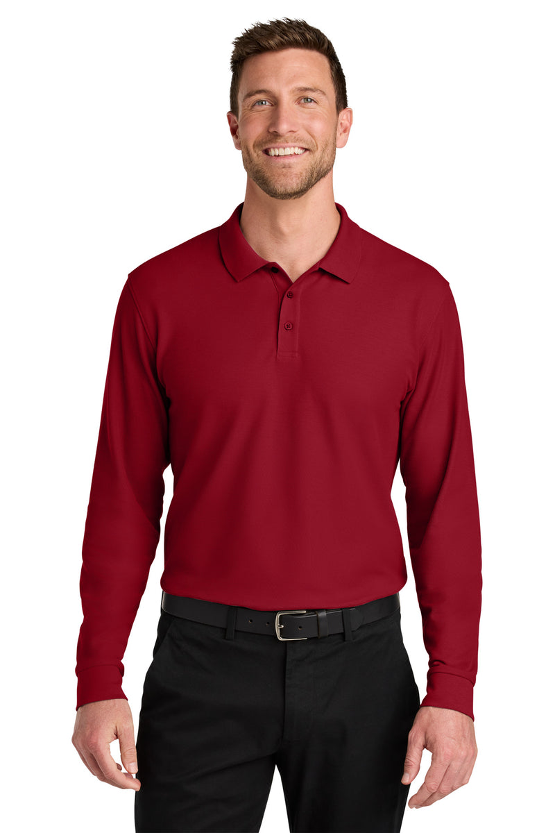 Load image into Gallery viewer, Port Authority Wearever Signature Pique Long Sleeve Polo K200LS
