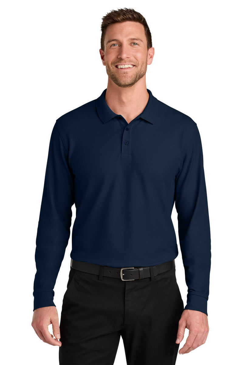 Load image into Gallery viewer, Port Authority Wearever Signature Pique Long Sleeve Polo K200LS
