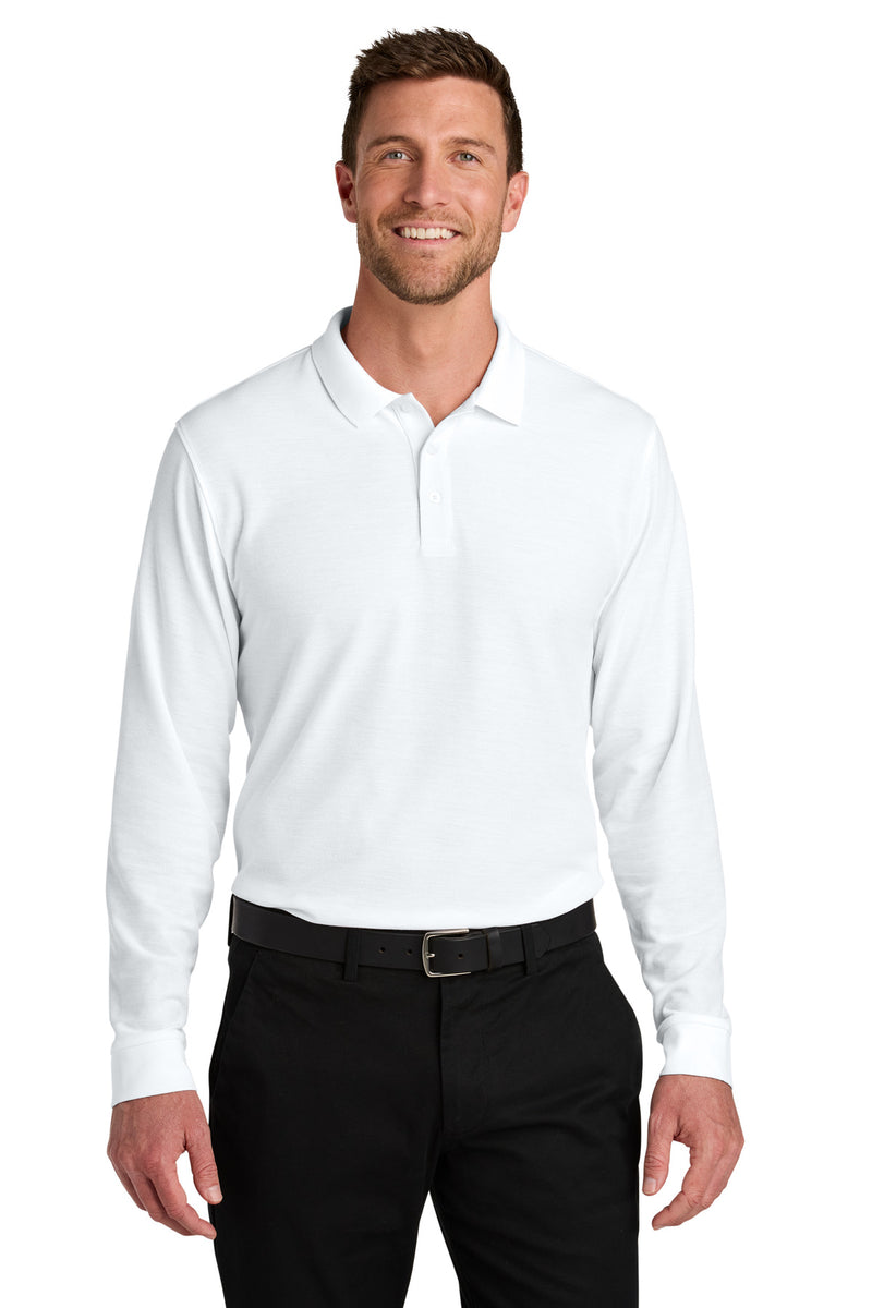 Load image into Gallery viewer, Port Authority Wearever Signature Pique Long Sleeve Polo K200LS
