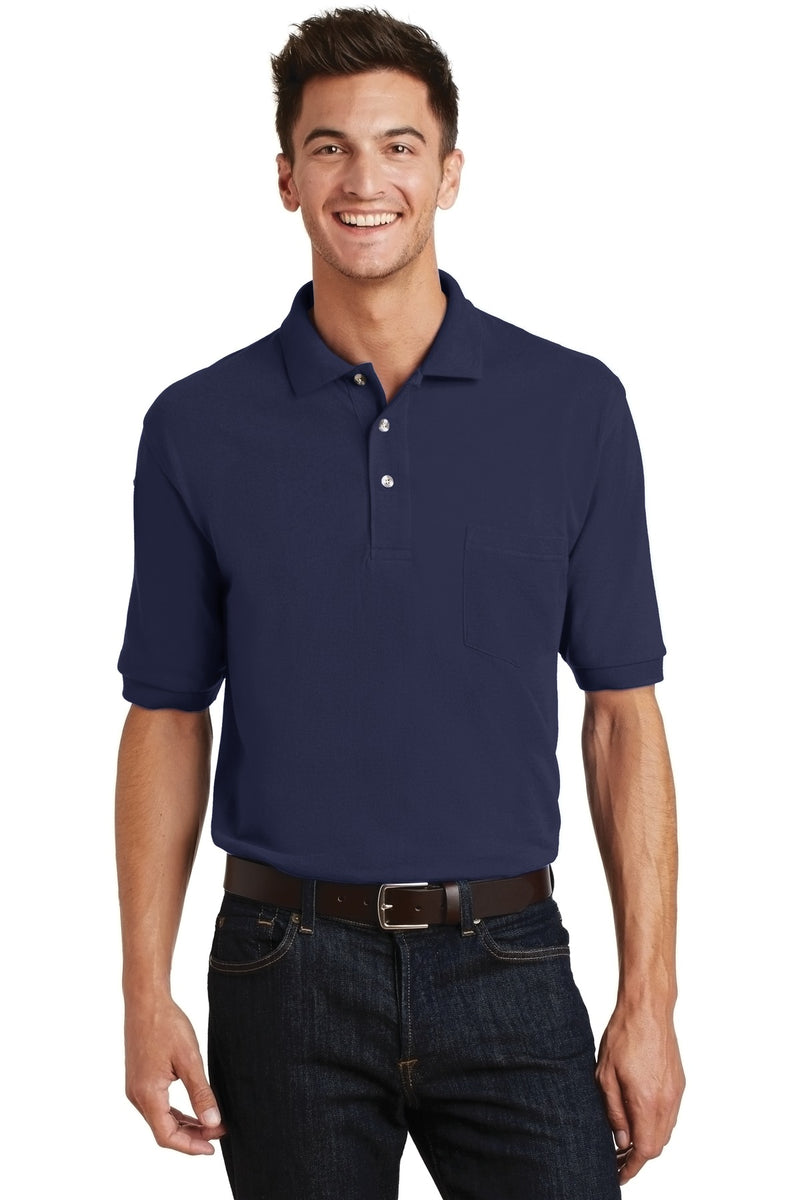 Load image into Gallery viewer, Port Authority Heavyweight Cotton Pique Polo with Pocket.  K420P
