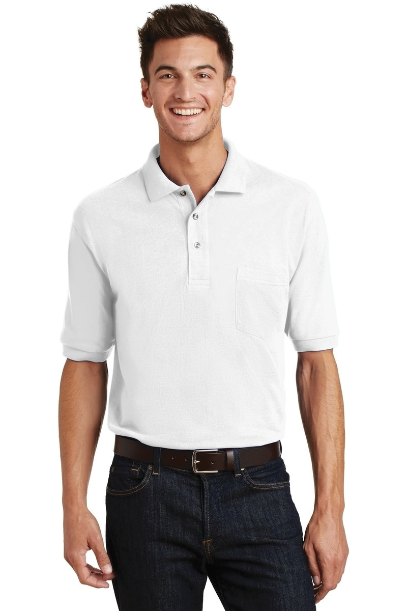 Load image into Gallery viewer, Port Authority Heavyweight Cotton Pique Polo with Pocket.  K420P
