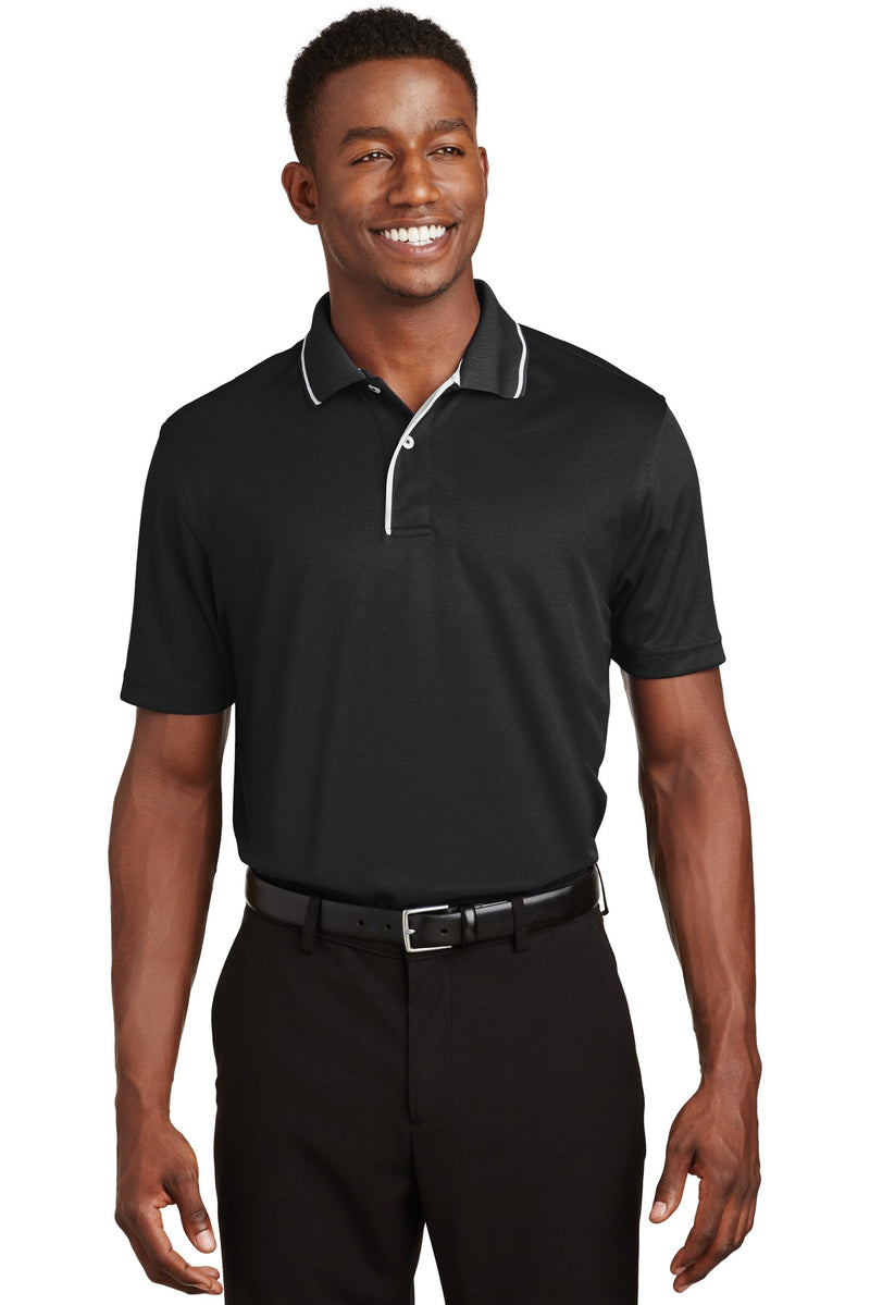 Load image into Gallery viewer, Sport-Tek Dri-Mesh Polo with Tipped Collar and Piping.  K467
