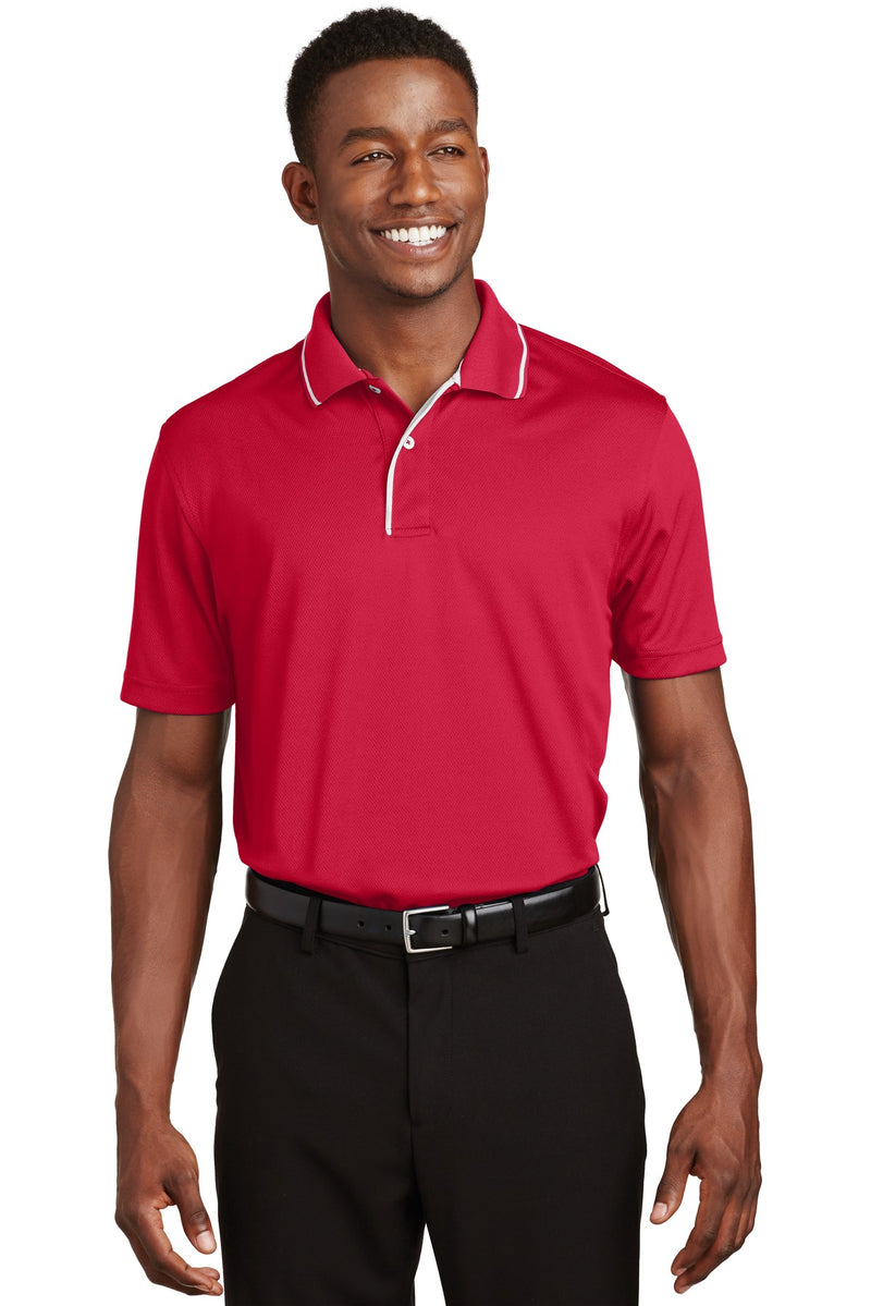 Load image into Gallery viewer, Sport-Tek Dri-Mesh Polo with Tipped Collar and Piping.  K467
