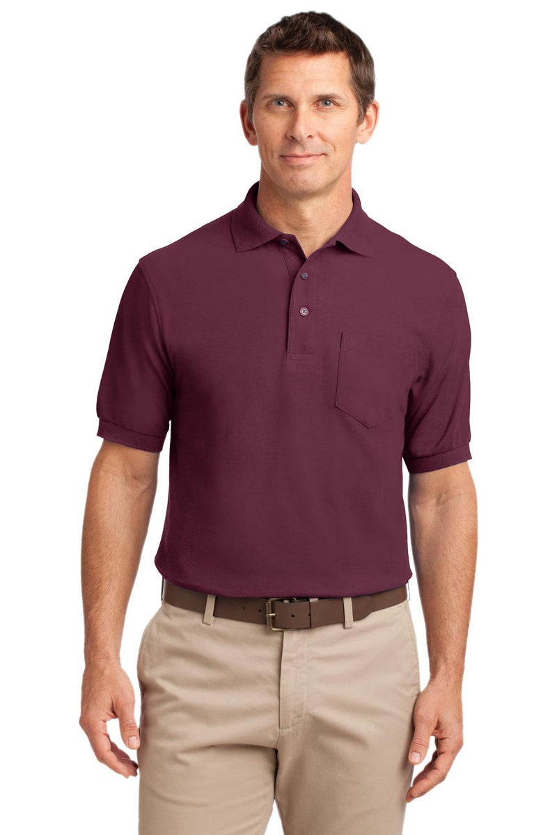 Load image into Gallery viewer, Port Authority Silk Touch Polo with Pocket.  K500P
