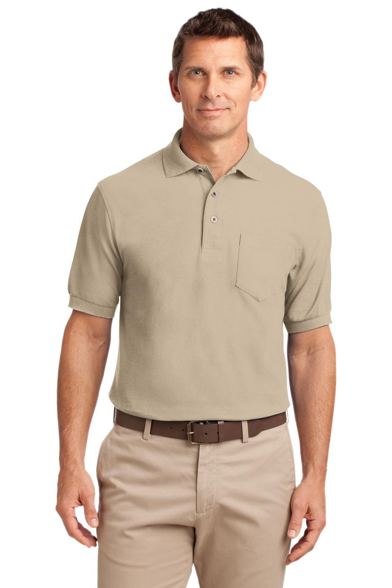 Load image into Gallery viewer, Port Authority Silk Touch Polo with Pocket.  K500P
