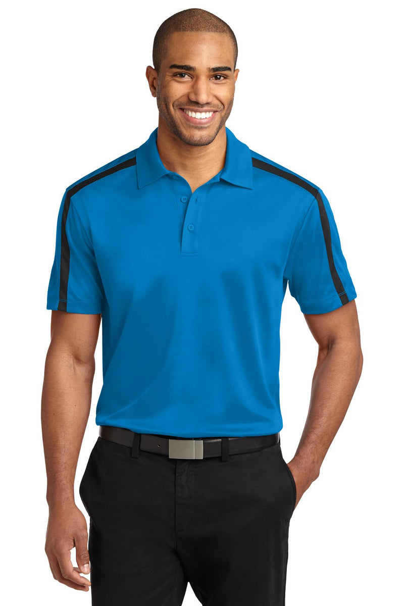 Load image into Gallery viewer, Port Authority Silk Touch Performance Colorblock Stripe Polo. K547
