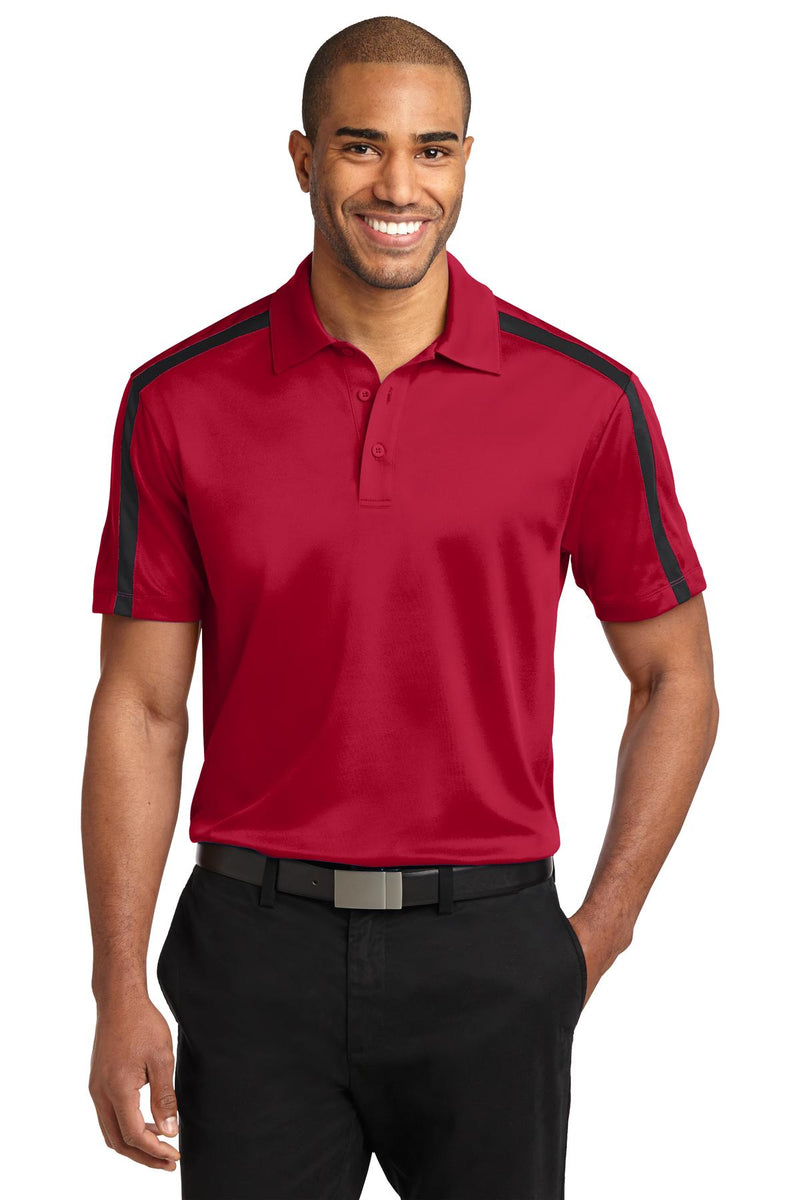 Load image into Gallery viewer, Port Authority Silk Touch Performance Colorblock Stripe Polo. K547
