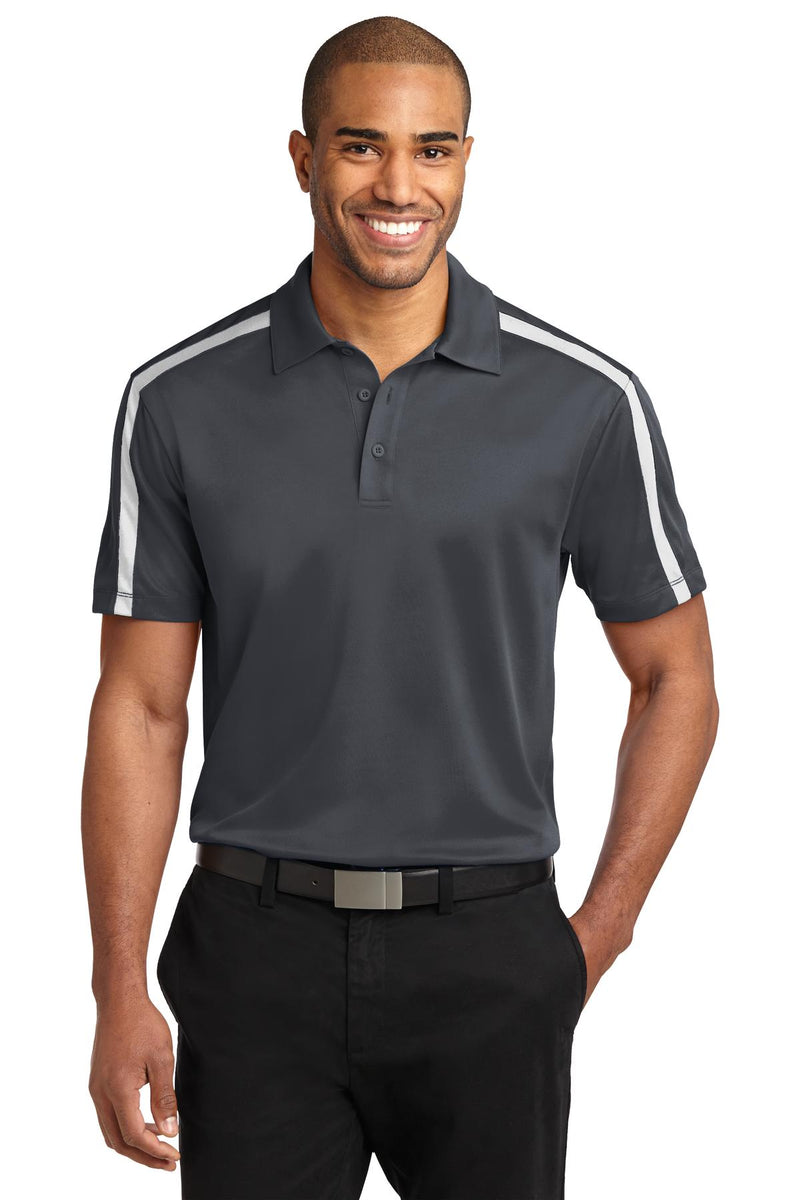 Load image into Gallery viewer, Port Authority Silk Touch Performance Colorblock Stripe Polo. K547
