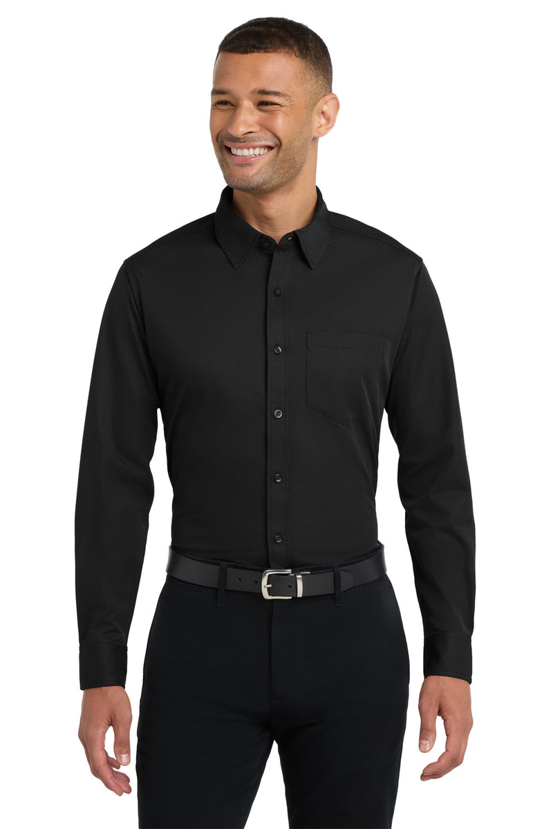 Load image into Gallery viewer, Port Authority Dimension Knit Dress Shirt. K570
