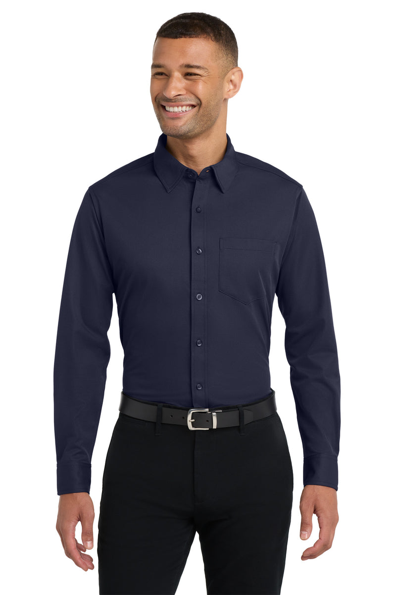 Load image into Gallery viewer, Port Authority Dimension Knit Dress Shirt. K570
