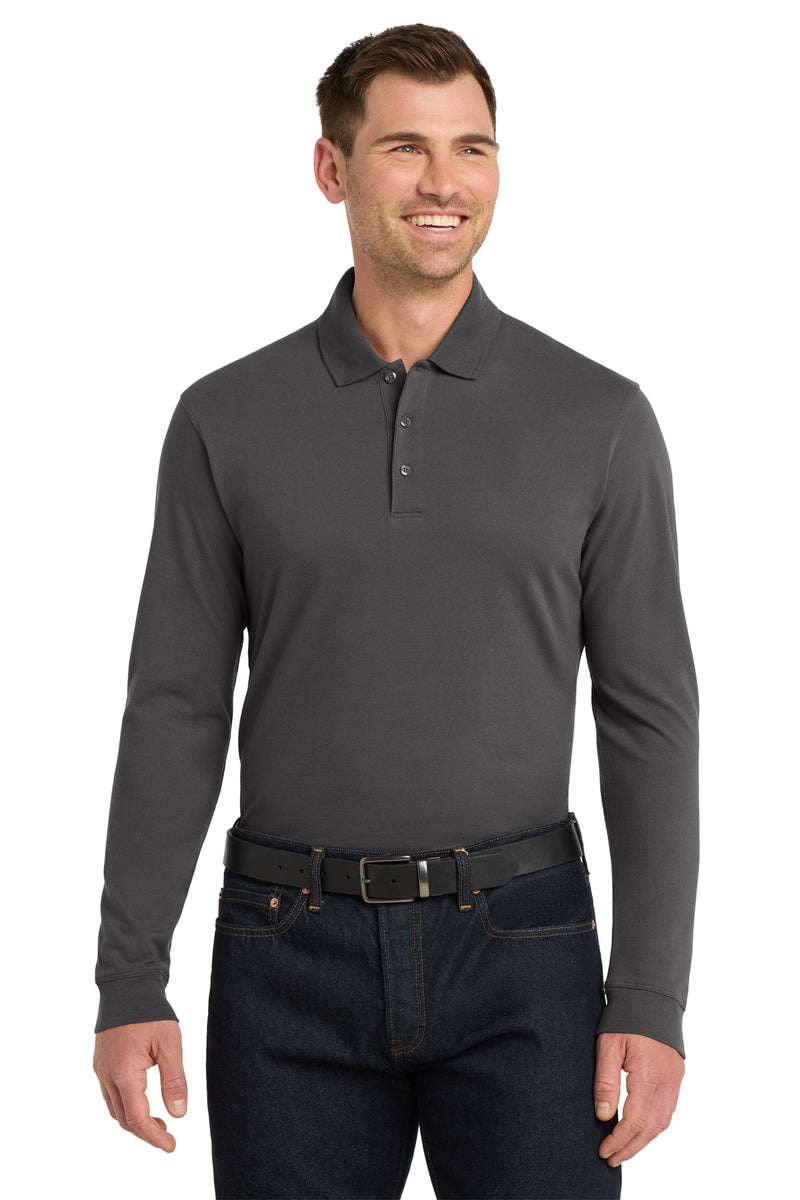 Load image into Gallery viewer, Port Authority EZCotton Long Sleeve Polo. K8000LS
