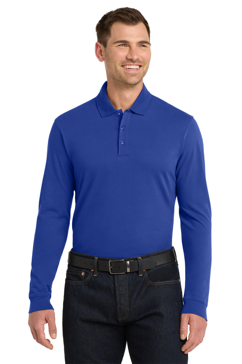 Load image into Gallery viewer, Port Authority EZCotton Long Sleeve Polo. K8000LS
