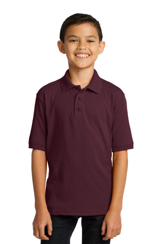 Port & Co Youth Core Blend Jersey Knit Polo. KP55Y