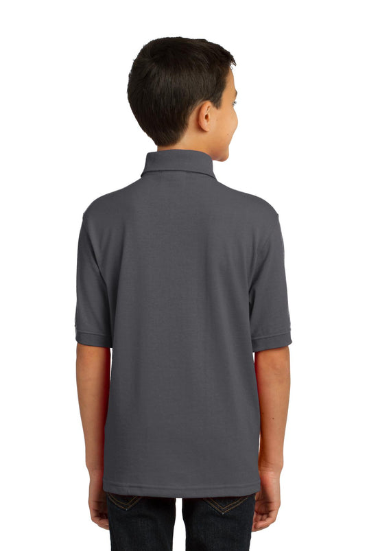 Port & Co Youth Core Blend Jersey Knit Polo. KP55Y