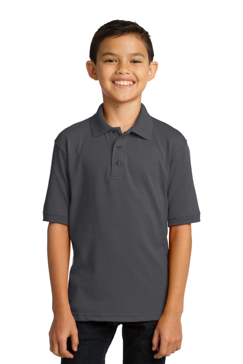 Load image into Gallery viewer, Port &amp; Co Youth Core Blend Jersey Knit Polo. KP55Y
