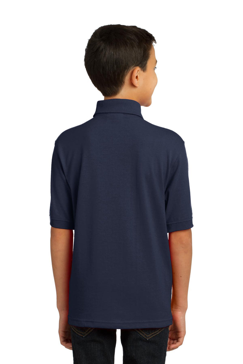 Load image into Gallery viewer, Port &amp; Co Youth Core Blend Jersey Knit Polo. KP55Y
