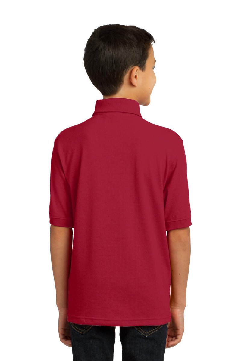Load image into Gallery viewer, Port &amp; Co Youth Core Blend Jersey Knit Polo. KP55Y
