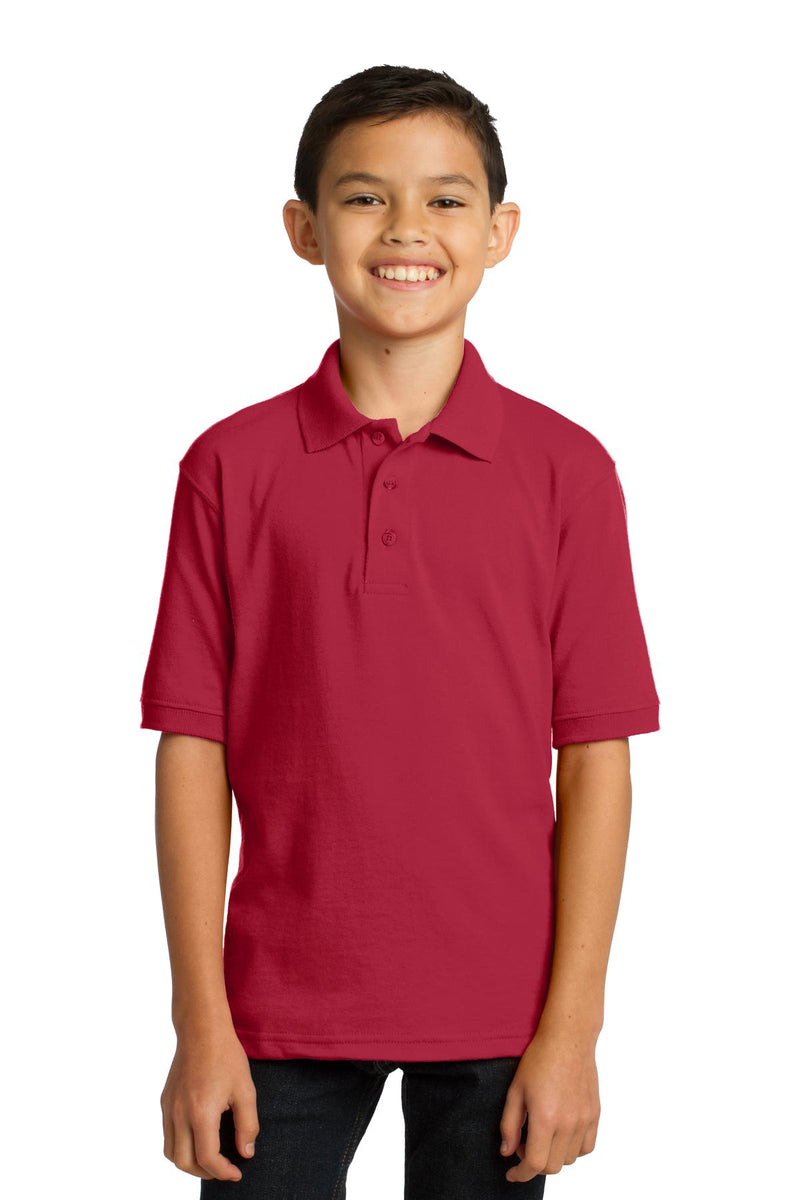 Load image into Gallery viewer, Port &amp; Co Youth Core Blend Jersey Knit Polo. KP55Y
