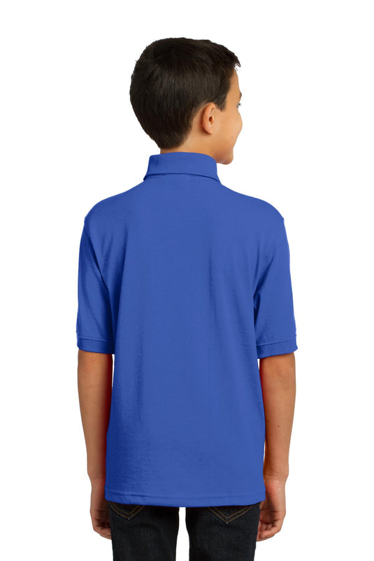 Port & Co Youth Core Blend Jersey Knit Polo. KP55Y