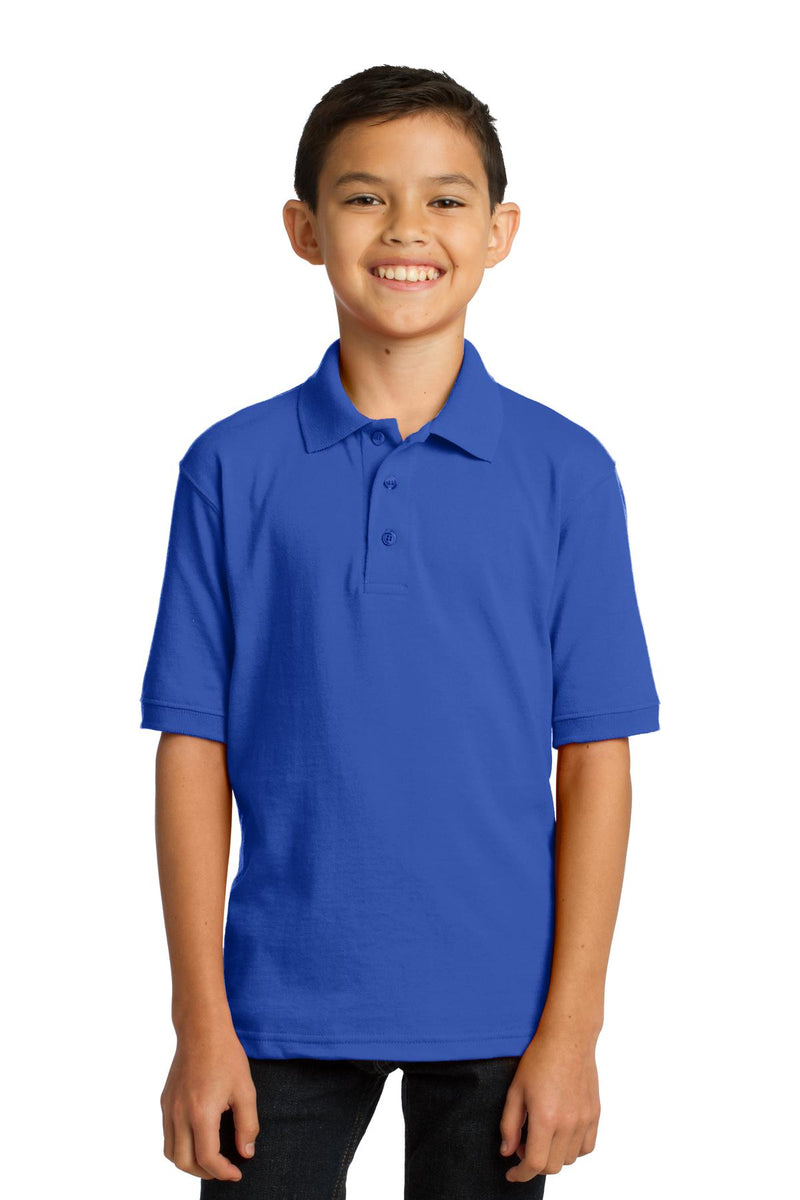 Load image into Gallery viewer, Port &amp; Co Youth Core Blend Jersey Knit Polo. KP55Y
