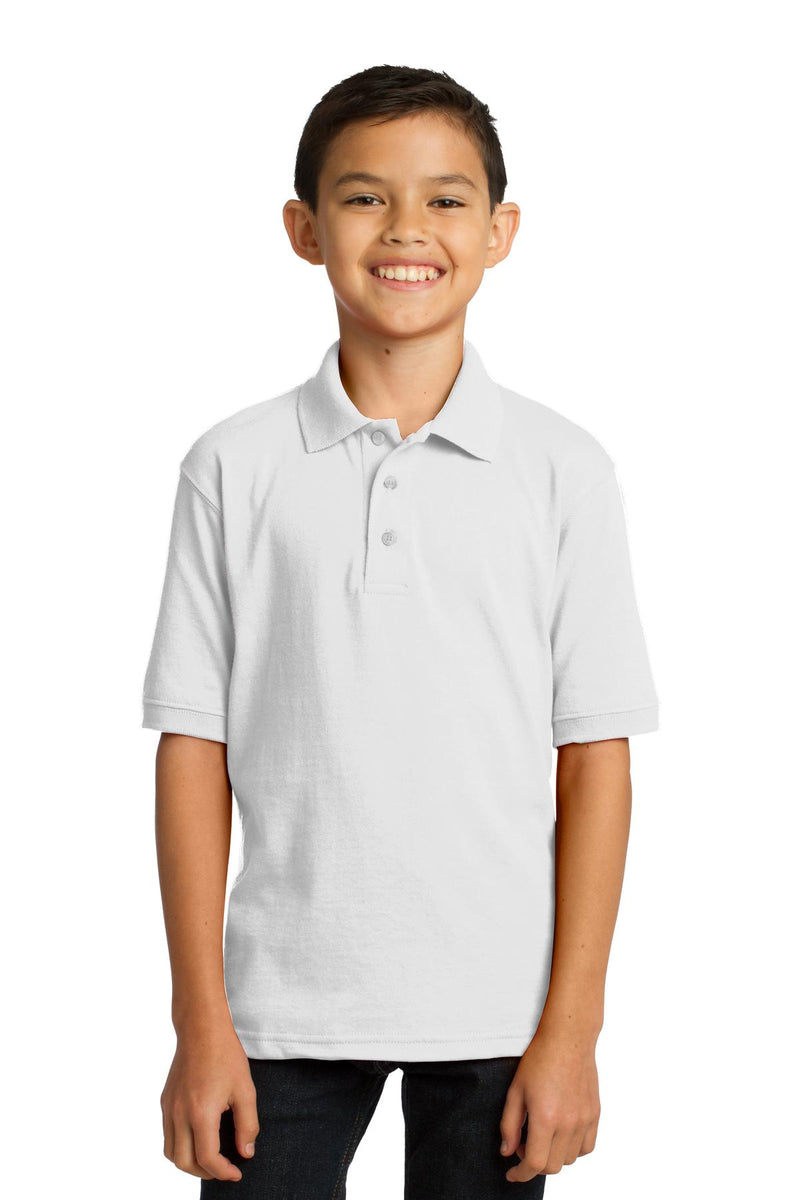 Load image into Gallery viewer, Port &amp; Co Youth Core Blend Jersey Knit Polo. KP55Y
