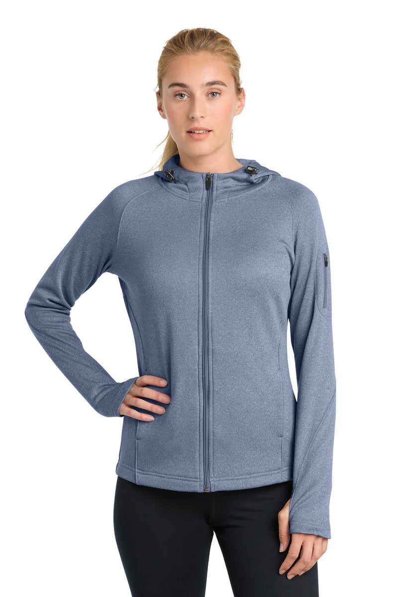 Load image into Gallery viewer, Sport-Tek Women&#39;s Tech Fleece Full-Zip Hooded Jacket. L248
