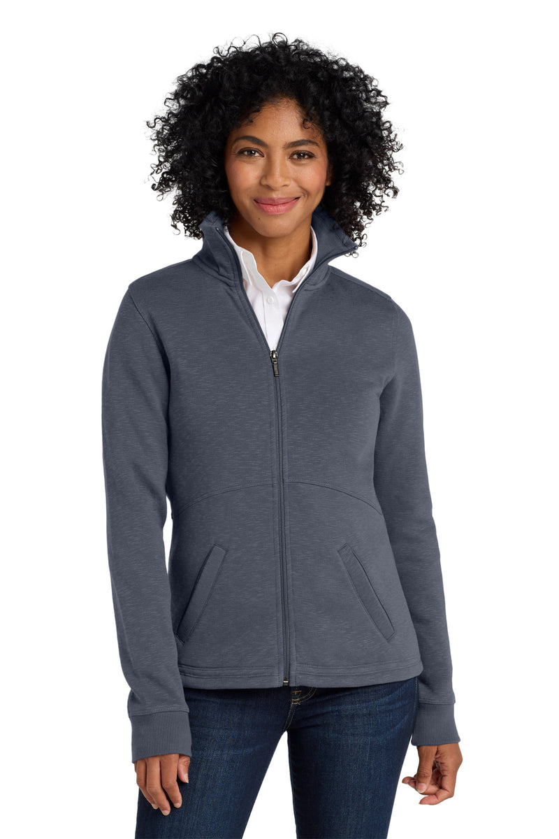 Load image into Gallery viewer, Port Authority Women&#39;s Slub Fleece Full-Zip Jacket. L293

