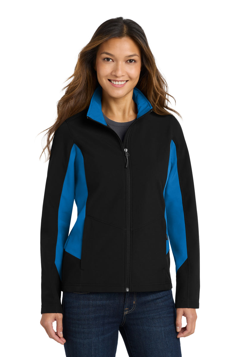 Load image into Gallery viewer, Port Authority Women&#39;s Core Colorblock Soft Shell Jacket. L318
