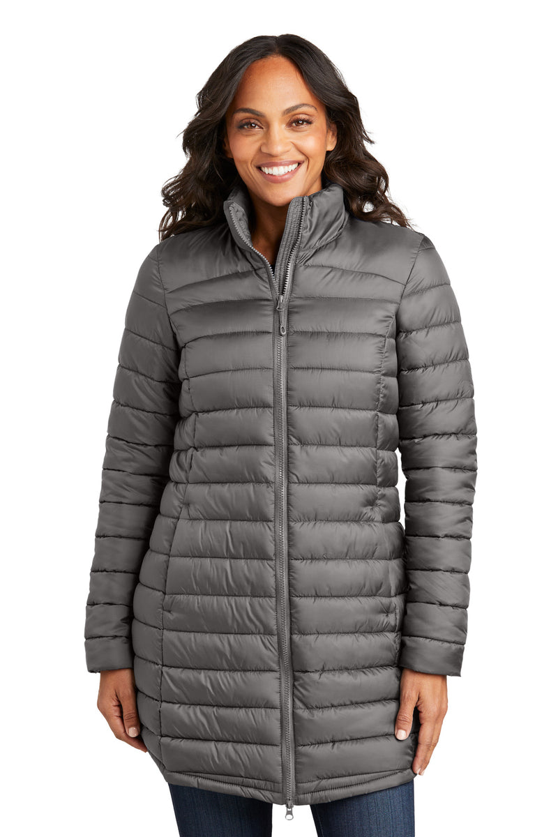 Load image into Gallery viewer, Port Authority Women&#39;s Horizon Puffy Long Jacket L365
