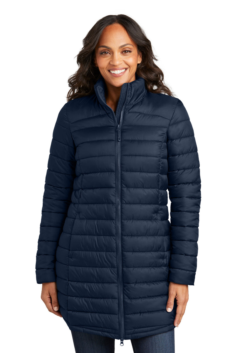 Load image into Gallery viewer, Port Authority Women&#39;s Horizon Puffy Long Jacket L365

