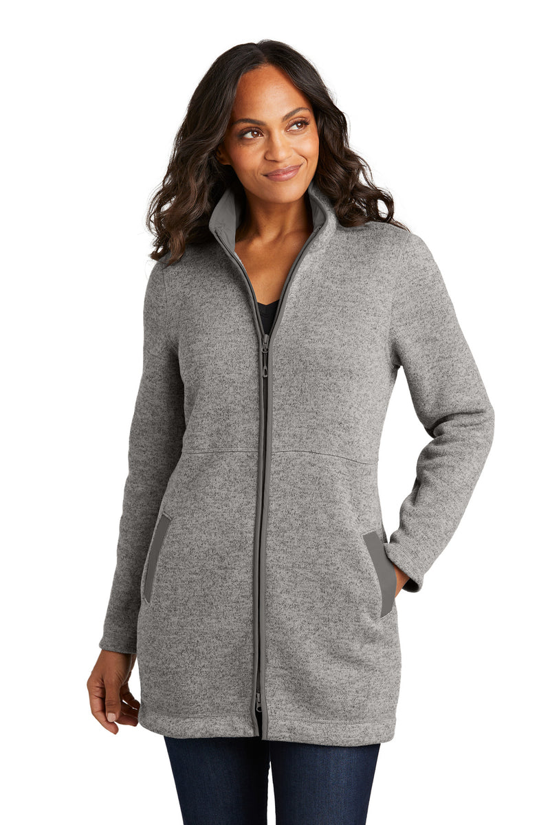 Load image into Gallery viewer, Port Authority Women&#39;s Arc Sweater Fleece Long Jacket L425
