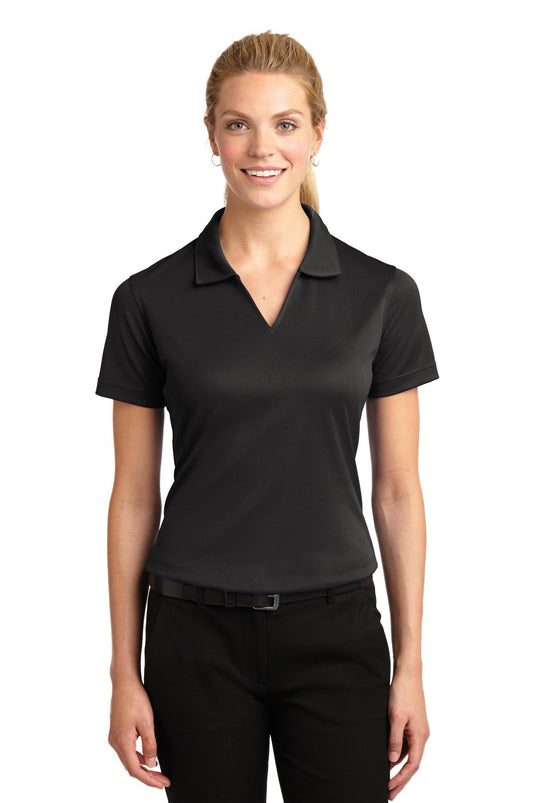 Sport-Tek Women's Dri-Mesh V-Neck Polo.  L469