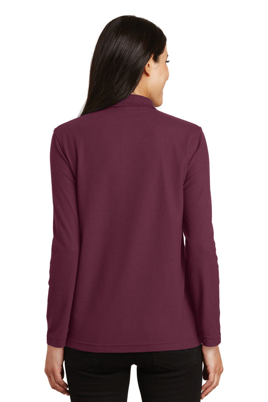 Port Authority Women's Silk Touch Long Sleeve Polo.  L500LS