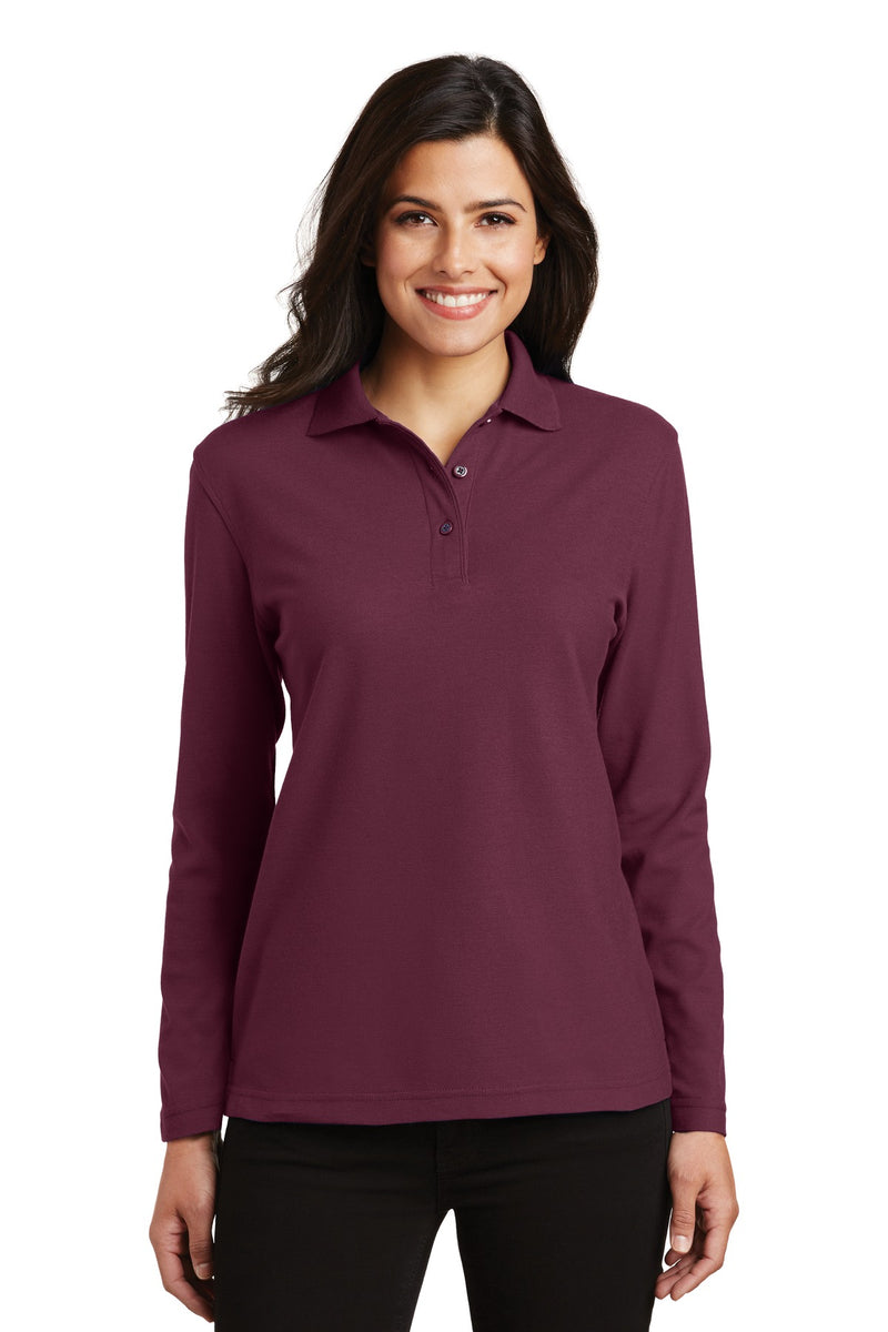 Load image into Gallery viewer, Port Authority Women&#39;s Silk Touch Long Sleeve Polo.  L500LS
