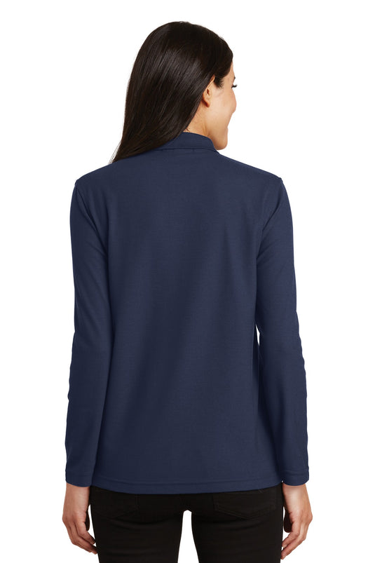 Port Authority Women's Silk Touch Long Sleeve Polo.  L500LS