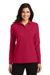 Port Authority Women's Silk Touch Long Sleeve Polo.  L500LS