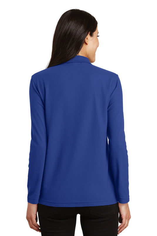 Port Authority Women's Silk Touch Long Sleeve Polo.  L500LS