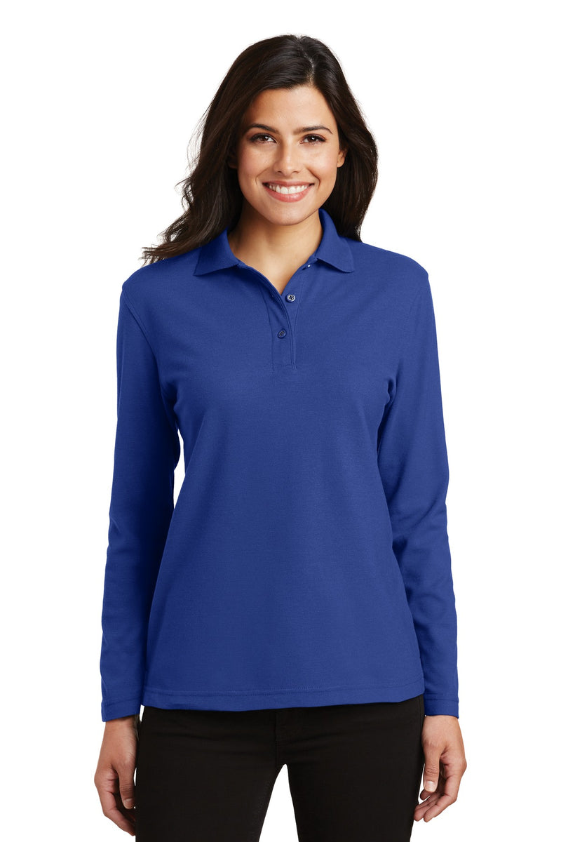 Load image into Gallery viewer, Port Authority Women&#39;s Silk Touch Long Sleeve Polo.  L500LS
