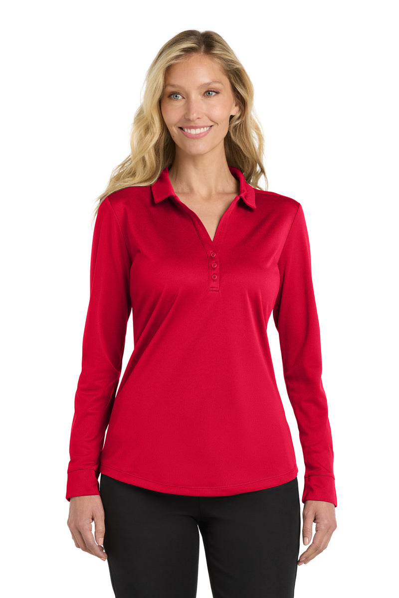 Load image into Gallery viewer, Port Authority  Women&#39;s Silk Touch   Performance Long Sleeve Polo. L540LS
