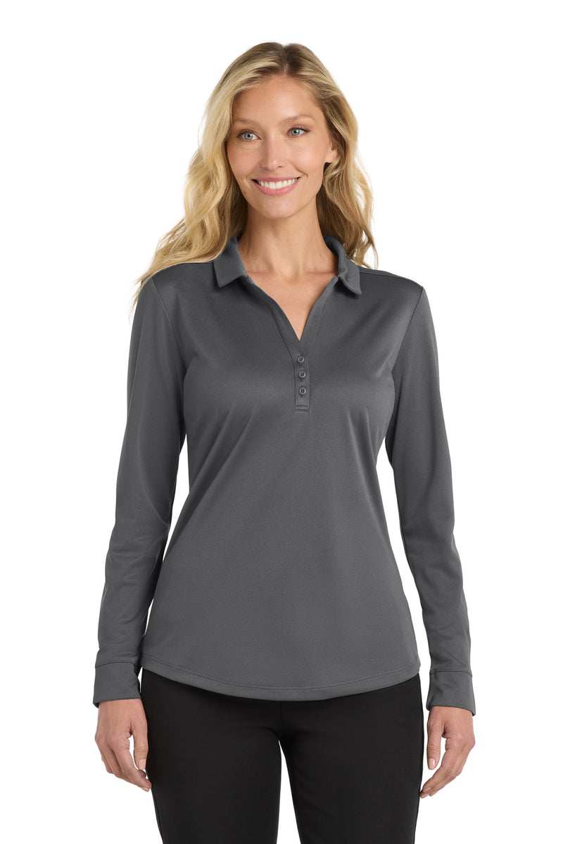 Load image into Gallery viewer, Port Authority  Women&#39;s Silk Touch   Performance Long Sleeve Polo. L540LS

