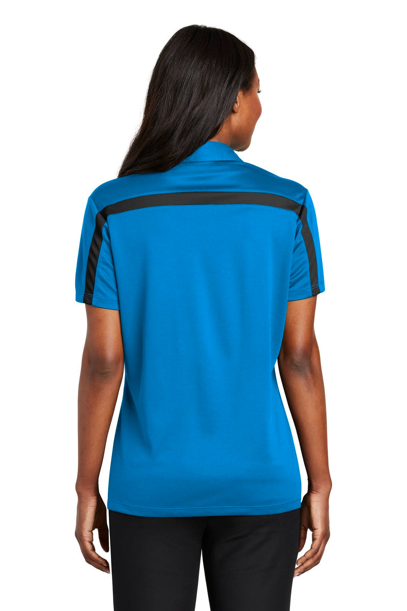 Load image into Gallery viewer, Port Authority Women&#39;s Silk Touch Performance Colorblock Stripe Polo. L547
