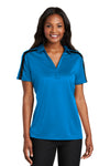 Port Authority Women's Silk Touch Performance Colorblock Stripe Polo. L547