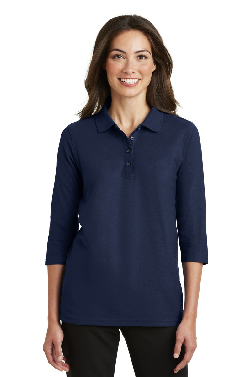 Load image into Gallery viewer, Port Authority Women&#39;s Silk Touch 3/4-Sleeve Polo. L562
