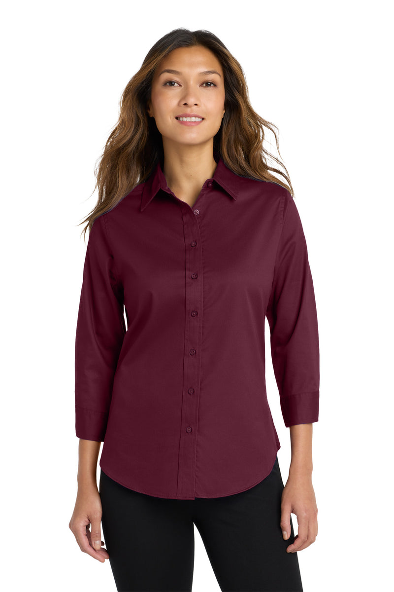 Load image into Gallery viewer, Port Authority Women&#39;s 3/4-Sleeve Easy Care Shirt. L612
