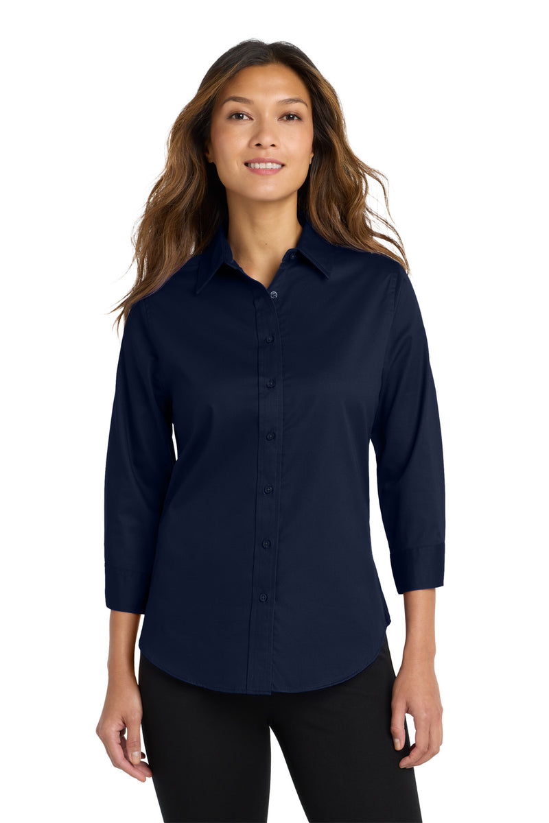 Load image into Gallery viewer, Port Authority Women&#39;s 3/4-Sleeve Easy Care Shirt. L612
