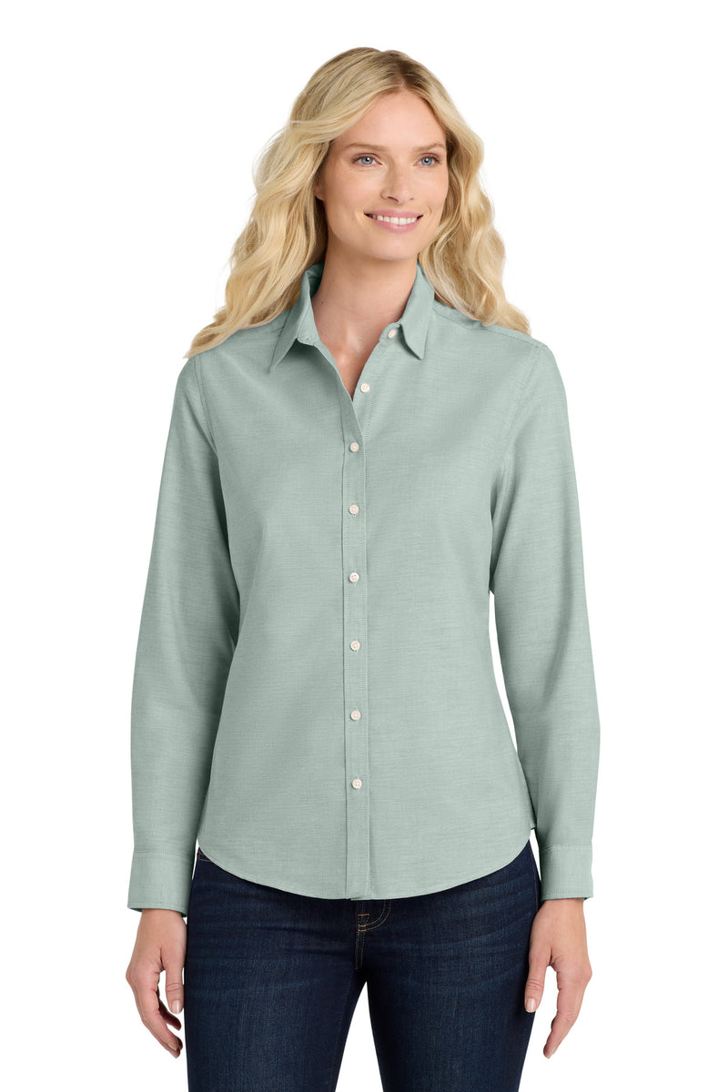 Load image into Gallery viewer, Port Authority Women&#39;s SuperPro Oxford Shirt. L658
