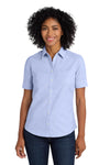 Port Authority Women's Short Sleeve SuperPro Oxford Shirt. L659